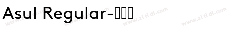 Asul Regular字体转换